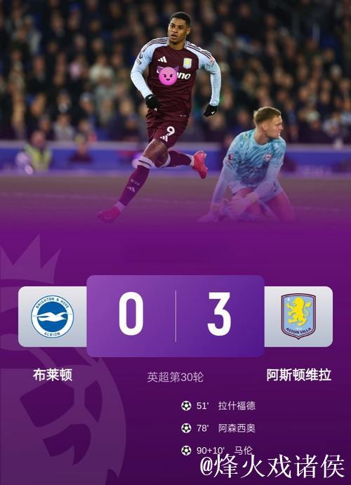 维拉英超连胜创历史首次豪取6连胜 维拉英超连胜创历史首次豪取6连胜