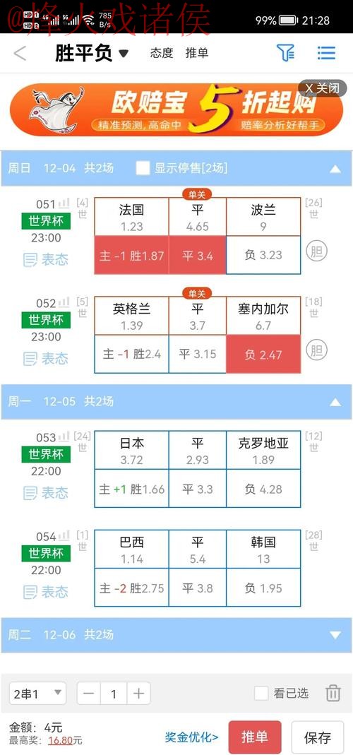 世界杯盘口推荐